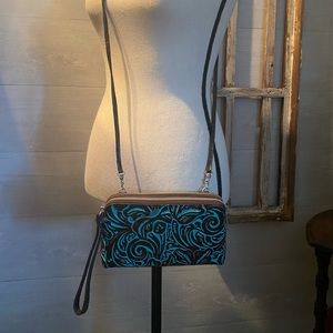 Patricia Nash crossbody/ clutch with matching wallet